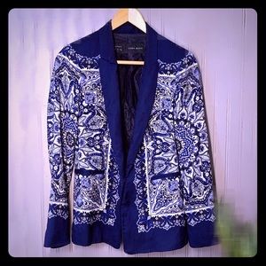 Zara Paisley Print Blazer